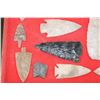 Image 7 : (22) Walnut Press Frame of an incredible group of ARROWHEADS in various Types and Types of Flint (ON