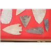 Image 9 : (22) Walnut Press Frame of an incredible group of ARROWHEADS in various Types and Types of Flint (ON