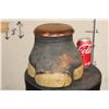 Image 2 : *TEXAS RESIDENTS ONLY* *Real Skin* RHINOCEROS Foot Canister with a Wooden Lid