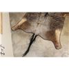 Image 5 : BLUE WILDEBEEST Hide Rug with Leather Piping, a Canvas Backing, and Hanging Loops