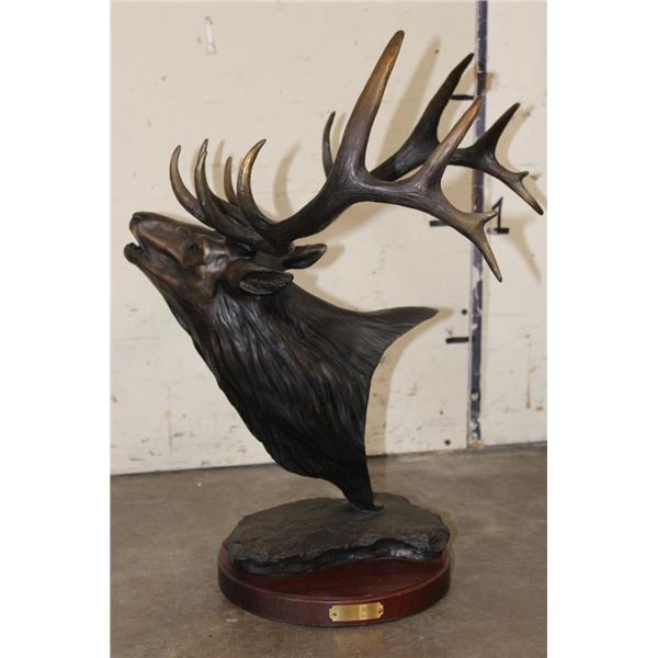 Big Original "Bugle Boy" Elk Bronze #7 of 18 by artist Greg O'Neal, Weight 20 lbs