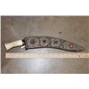 Image 13 : Antique 19th Century (1800's) Nepalese KUKRI KNIFE with a Beaded Sheath