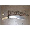 Image 1 : Antique 19th Century (1800's) Nepalese KUKRI KNIFE with a Beaded Sheath
