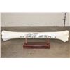Image 1 : Scrimshawed GIRAFFE Femur Bone on a Wooden Display Stand by African Artist J.Nkosi