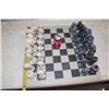 Image 2 : *Big* Hand-carved Soap Stone African CHESS BOARD Set with All 32 Pieces