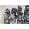 Image 5 : *Big* Hand-carved Soap Stone African CHESS BOARD Set with All 32 Pieces