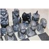 Image 6 : *Big* Hand-carved Soap Stone African CHESS BOARD Set with All 32 Pieces