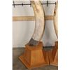Image 11 : *TEXAS RESIDENTS ONLY* 128 lb Set of ELEPHANT IVORY TUSKS on Wood Base Stands
