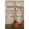 Image 18 : *TEXAS RESIDENTS ONLY* 128 lb Set of ELEPHANT IVORY TUSKS on Wood Base Stands