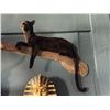 Image 1 : *TEXAS RESIDENTS ONLY* Life-sized MELANISTIC LEOPARD or BLACK PANTHER on a Log Wall Hanging Base