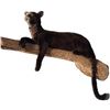 Image 2 : *TEXAS RESIDENTS ONLY* Life-sized MELANISTIC LEOPARD or BLACK PANTHER on a Log Wall Hanging Base