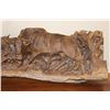Image 11 : Huge Original Hand-carved Leadwood Sculpture of WILDEBEESTS by artist Robert Nzali