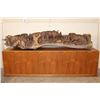 Image 1 : Huge Original Hand-carved Leadwood Sculpture of WILDEBEESTS by artist Robert Nzali