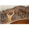 Image 7 : Huge Original Hand-carved Leadwood Sculpture of WILDEBEESTS by artist Robert Nzali