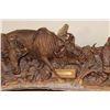 Image 8 : Huge Original Hand-carved Leadwood Sculpture of WILDEBEESTS by artist Robert Nzali