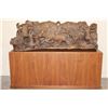 Image 1 : XL Original Hand-carved Leadwood Sculpture of a WILDEBEEST Family by African artist Robert Nzali