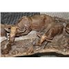 Image 8 : XXL 8' 10" Long Original Leadwood Carving of 3 CAPE BUFFALO and 4 WILDEBEEST by artist Robert Nzali