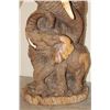 Image 5 : XL Leadwood Carving of a Mother ELEPHANT with HIPPO Tooth Ivory Tusks, her Calf, and a GIRAFFE