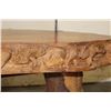 Image 10 : Hand-carved Shape of AFRICA Coffee Table with 3 Carved Elephant Foot Legs
