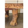Image 17 : Hand-carved Shape of AFRICA Coffee Table with 3 Carved Elephant Foot Legs