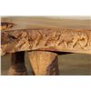 Image 19 : Hand-carved Shape of AFRICA Coffee Table with 3 Carved Elephant Foot Legs