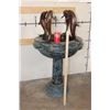 Image 12 : XL Bronze Garden Fountain with 4 DOLPHINS, Weight 113 lbs