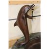 Image 5 : XL Bronze Garden Fountain with 4 DOLPHINS, Weight 113 lbs