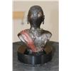 Image 5 : Original Bronze African Masai Bust on a Black Granite Base signed and numbered by Raj S. Paul