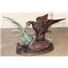 Image 1 : XXL DUCK Family Bronze Sculpture on a Marble Base, Weight 79 lbs