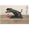 Image 2 : Big Leaping TIGER Bronze Sculpture on a Marble Base signed by S. Daw, Weight 36 lbs