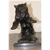 Image 4 : Big Leaping TIGER Bronze Sculpture on a Marble Base signed by S. Daw, Weight 36 lbs