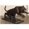 Image 5 : Big Leaping TIGER Bronze Sculpture on a Marble Base signed by S. Daw, Weight 36 lbs