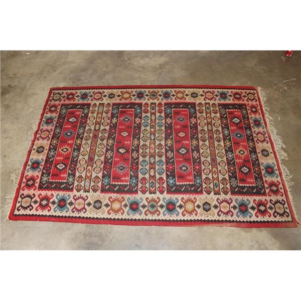 Antique Turkish Kilim Hand-woven Wool Rug