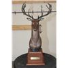 Image 1 : Original Cast Bronze "RED STAG" on a Wooden Base signed and numbered by Raj   S. Paul