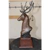 Image 5 : Original Cast Bronze "RED STAG" on a Wooden Base signed and numbered by Raj   S. Paul
