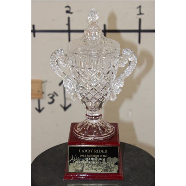 Lead Crystal 2013 S.C.I Houston "Irvin Barnhart Award for Trophy of the Year CAPE GRYSBOK"