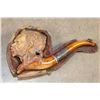 Image 1 : Antique Hand-carved Meerschaum Pipe of an "African Chieftain" with a Bakelite Stem in a Custom Case