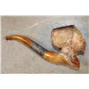 Image 3 : Antique Hand-carved Meerschaum Pipe of an "African Chieftain" with a Bakelite Stem in a Custom Case