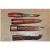 Image 1 : (1) Antique Finnish Puukko Knife with a Sheath and (2) Puukko Knife Sheaths (ONE$)