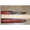 Image 2 : (1) Antique Finnish Puukko Knife with a Sheath and (2) Puukko Knife Sheaths (ONE$)