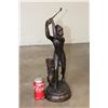 Image 2 : Big Golfing MONKEY Bronze Sculpture on a Bronze Base, Weight 11 lbs