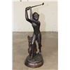 Image 3 : Big Golfing MONKEY Bronze Sculpture on a Bronze Base, Weight 11 lbs