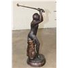 Image 4 : Big Golfing MONKEY Bronze Sculpture on a Bronze Base, Weight 11 lbs
