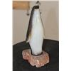 Image 1 : Original signed Maigonis Daga Ceramic PENGUIN Sculpture on a Petrified Wood Base