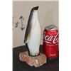 Image 2 : Original signed Maigonis Daga Ceramic PENGUIN Sculpture on a Petrified Wood Base