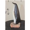 Image 5 : Original signed Maigonis Daga Ceramic PENGUIN Sculpture on a Petrified Wood Base