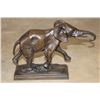 Image 3 : Running ELEPHANT Bronze Sculpture after and signed "Barye", Weight 7 lbs