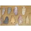 Image 4 : (34) Prehistoric Northeast Texas Flint Dart ARROWHEAD Points in a Display Case (ONE$)