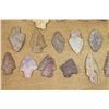 Image 5 : (34) Prehistoric Northeast Texas Flint Dart ARROWHEAD Points in a Display Case (ONE$)