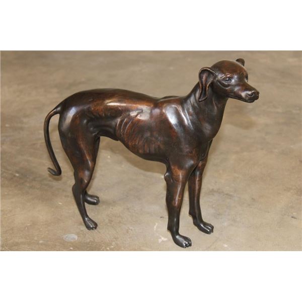 Japanese DOG Bronze Sculpture, Weight 6 lbs